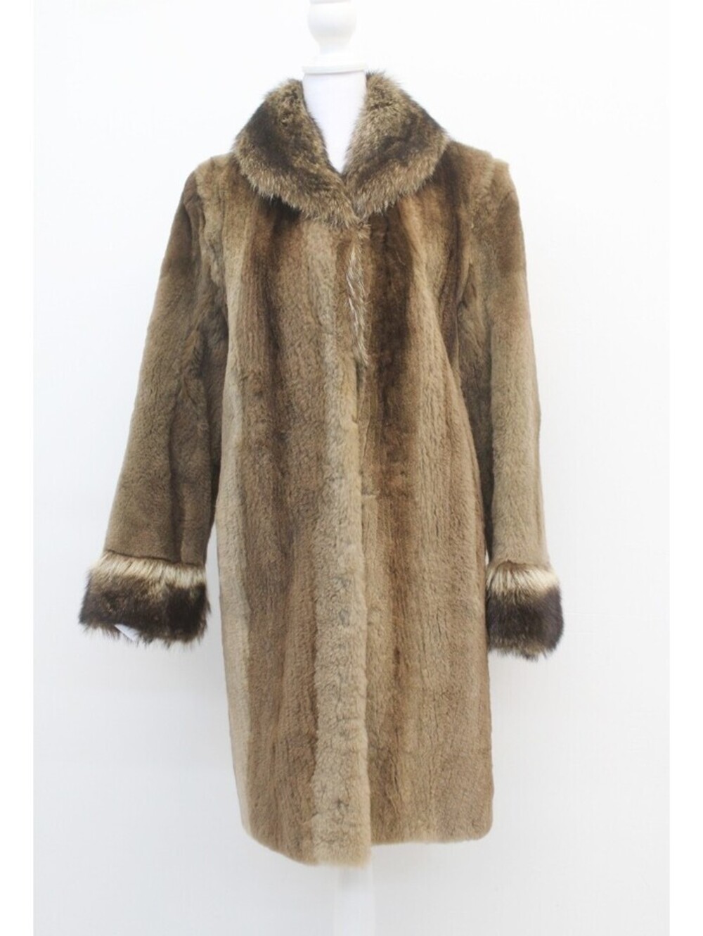 SCRAP ITEM: SHEARED RACCOON RACOON FUR COAT JACKET WOMEN WOMAN SIZE N/A